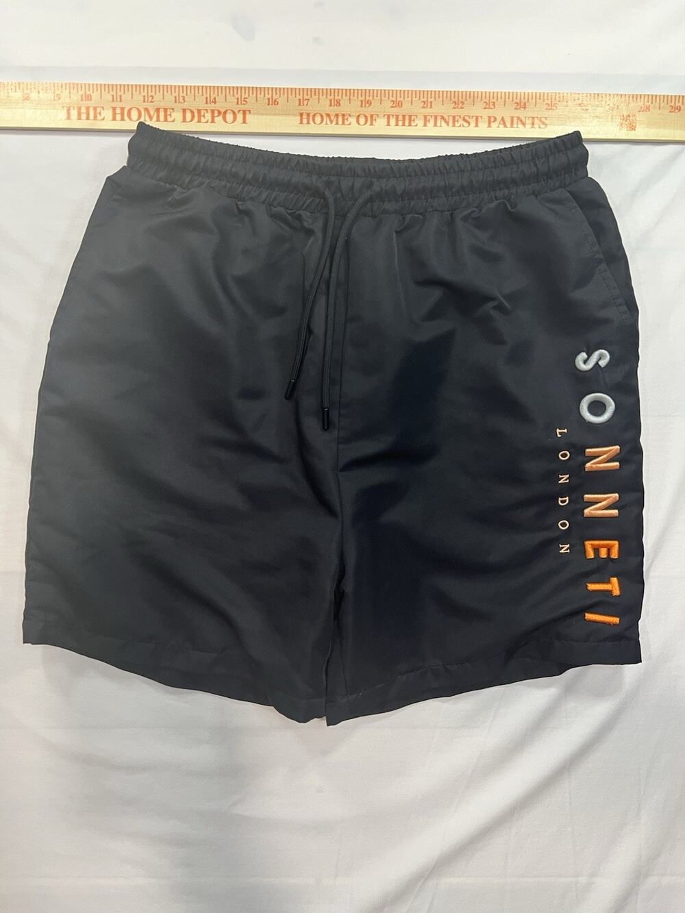 Sonneti London Mens Athletic Shorts Black With Mesh Size Medium